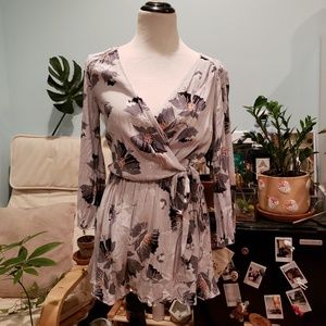 Floral Front Tie Romper